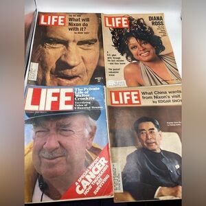 Lot Of 4 Vintage LIFE Magazines 1970 July, December, November, 1980 Cancer
